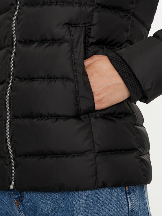 Tommy Jeans Tommy Jeans Пухено яке Basic DW0DW18312 Черен Slim Fit