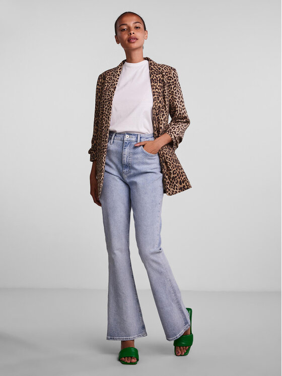 Pieces Pieces Marynarka 17126850 Brązowy Regular Fit