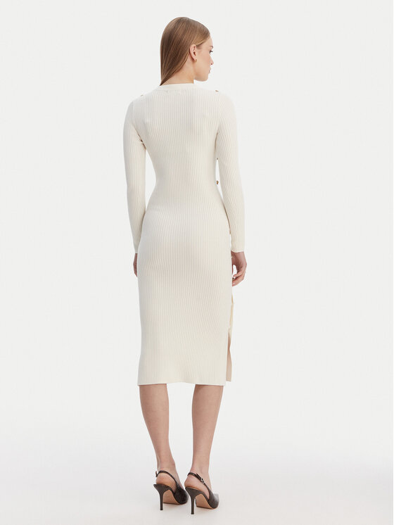 Guess Guess Trikotāžas kleita W6RK06 Z2YJ2 Écru Regular Fit