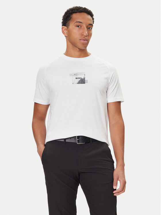 BOSS BOSS Póló Stripe Zone 50548093 Fehér Relaxed Fit