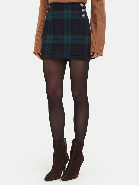 Liu Jo Mini suknja WF6262 T719A Tamno zelena Regular Fit
