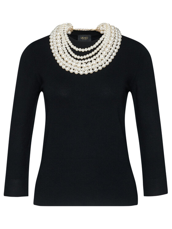 Liu Jo Liu Jo Pullover CF0182 MA99E Schwarz Regular Fit