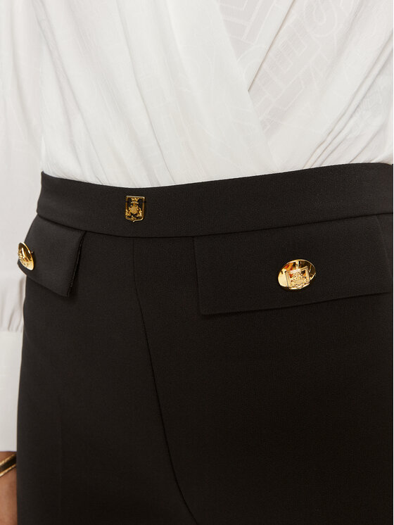 Elisabetta Franchi Elisabetta Franchi Hlače PA-024-46E2-V320 Crna Regular Fit