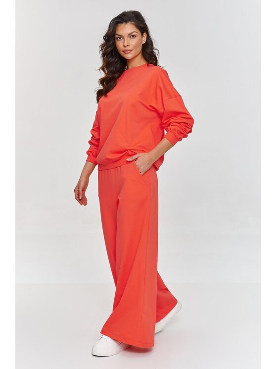 Makadamia Makadamia Dres M863 Koralowy Oversize
