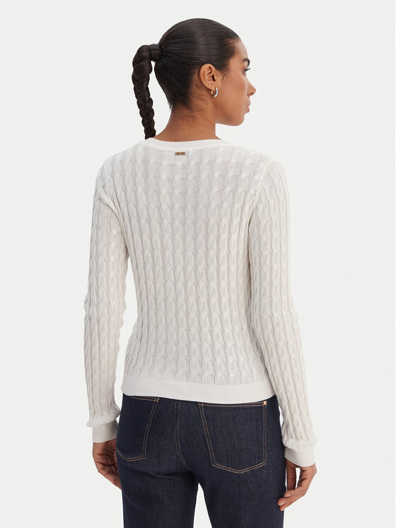 Fracomina Fracomina Kardiganas FR26ST8023K547R9 Écru Regular Fit