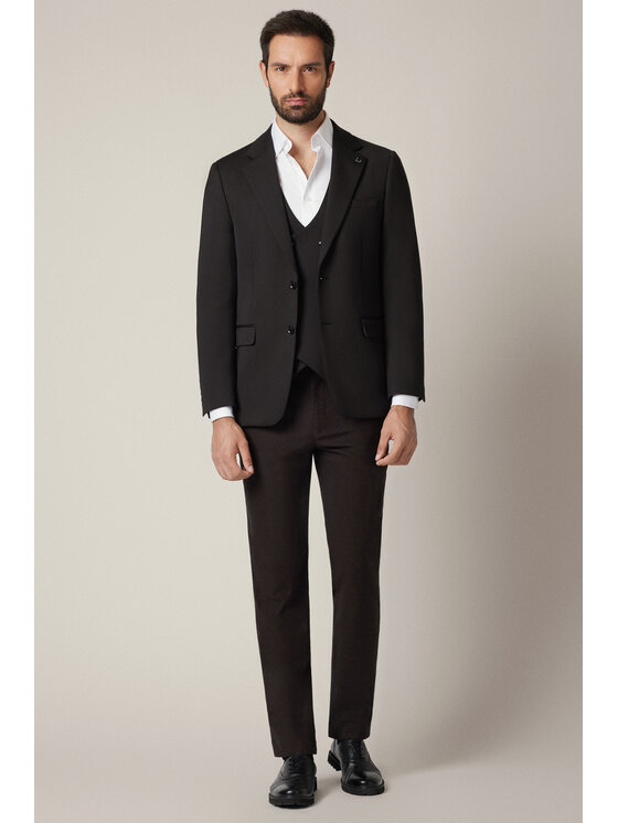 Lancerto Lancerto Marynarka Neive MA131225000011 Czarny Slim Fit