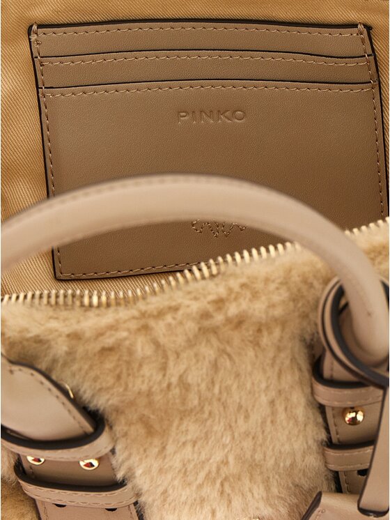 PINKO PINKO Torebka Gray Polyester Hand Beżowy