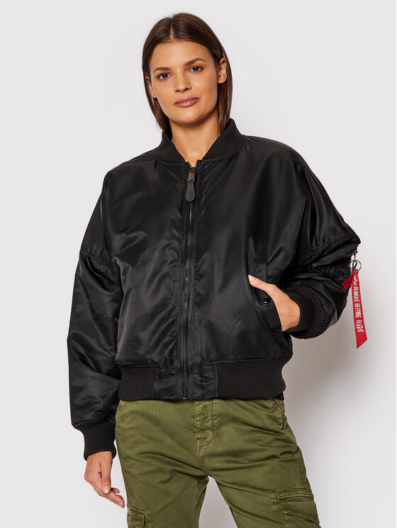 Alpha Industries Bomber stila jaka MA-1 128002 Melns Regular Fit