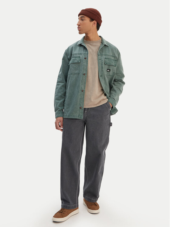 Quiksilver Quiksilver Farmering Mohab Washed Twill EQYWT04654 Zöld Oversize