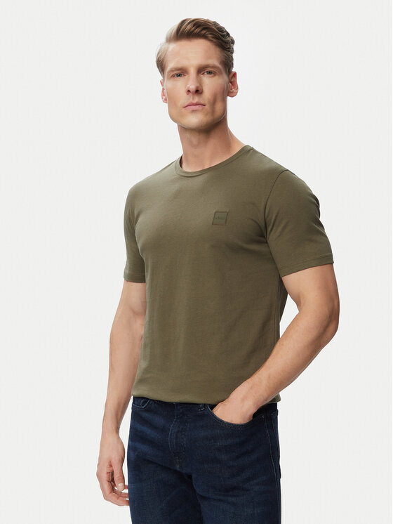 BOSS Tricou Tales 50508584 Verde Regular Fit