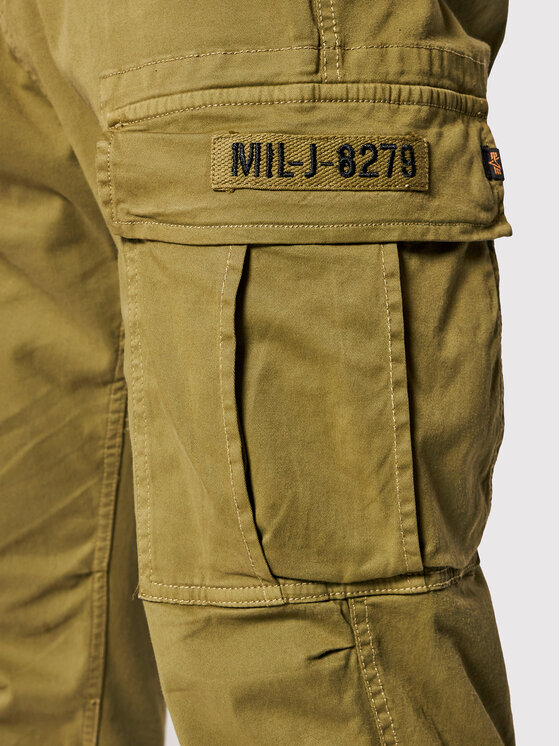 Alpha Industries Alpha Industries Spodnie materiałowe Squad 188202 Zielony Regular Fit