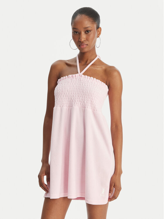 Juicy Couture Juicy Couture Лятна рокля Smocked Terry JCGED126007 Розов Regular Fit