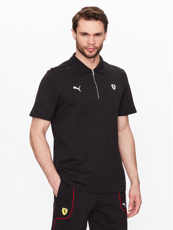 Puma Polo Ferrari Style Jacquard 538331 Melns Slim Fit