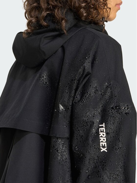 adidas adidas Parka Terrex Multi 2 Layer CLIMAPROOF Rain Czarny Regular Fit