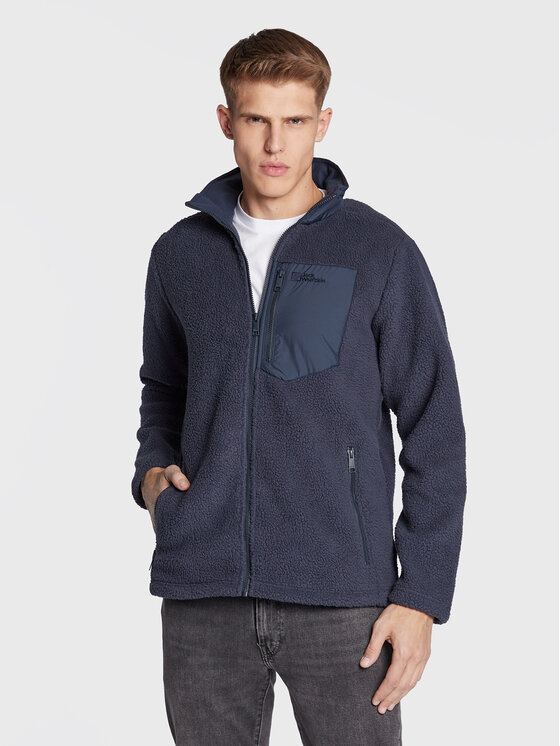 Jack Wolfskin Jack Wolfskin Felpa di pile Kingsway 1709002 Blu scuro Regular Fit