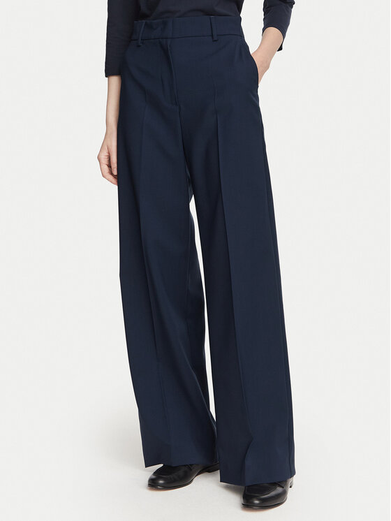 Weekend Max Mara Pantaloni din material Visivo 2625136061 Bleumarin Regular Fit