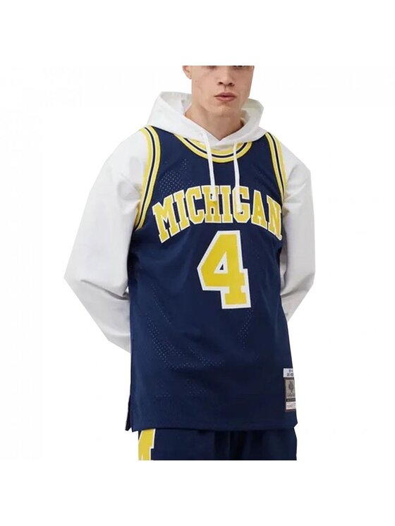 Mitchell & Ness Mitchell & Ness Tank top NCAA SWINGMAN ROAD JERSEY MICHIGAN 1991 CHRIS WEBBER Tmavomodrá Regular Fit