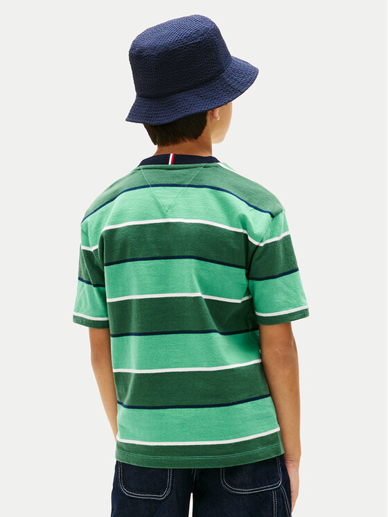 Tommy Hilfiger Tommy Hilfiger T-Shirt KB0KB10298 Zielony Regular Fit