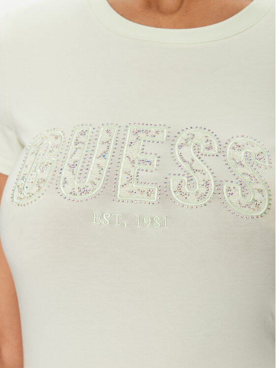 Guess Guess T-shirt W5GI04 J1314 Žuta Slim Fit