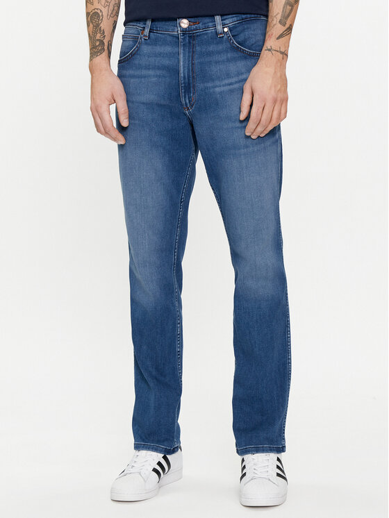 Wrangler Džinsi Greensboro 112126995 Zils Straight Fit