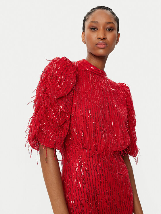 YAS YAS Koktel haljina Elza 26035567 Crvena Regular Fit