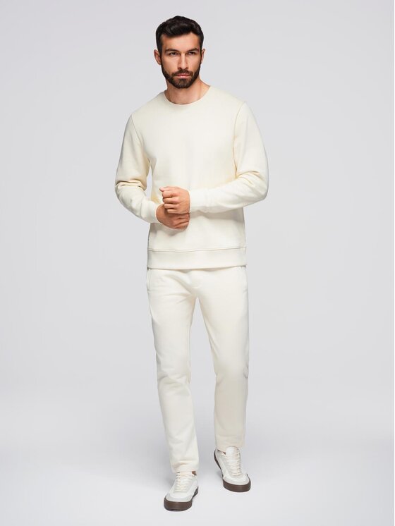 Ombre Ombre Komplet dresowy Z122 Écru Regular Fit