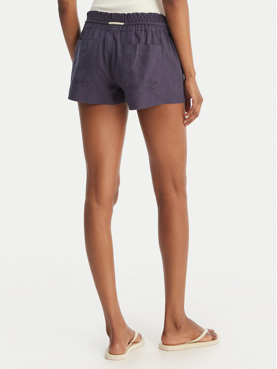 Roxy Roxy Šortky z materiálu Oceanside ARJNS03007 Tmavomodrá Regular Fit