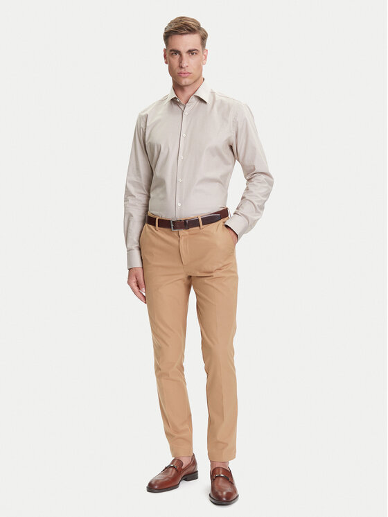 BOSS BOSS Сорочка H-Joe 50519887 Бежевий Regular Fit