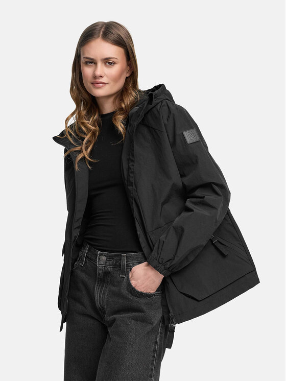 Navahoo Navahoo Kurtka przejściowa Donnerwetter Czarny Regular Fit