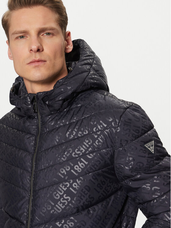 Guess Guess Pūkinė striukė M5RL45 WCQA2 Tamsiai mėlyna Regular Fit