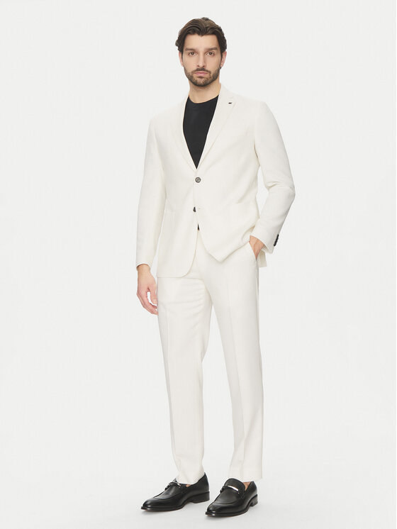 Michael Kors Michael Kors Spoločenské nohavice MK0SP01067 Écru Regular Fit
