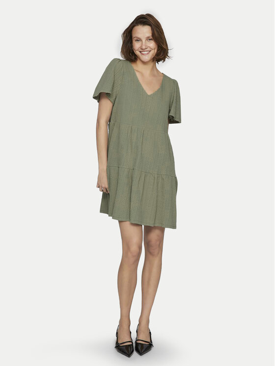 Vila Vila Sukienka letnia Libre 14095564 Khaki Regular Fit