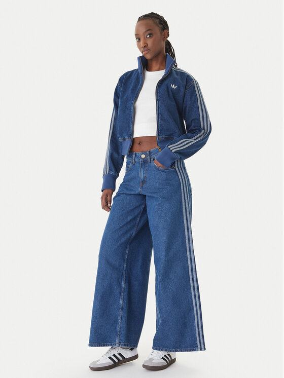 adidas adidas Дънково яке Firebird KD2913 Син Regular Fit