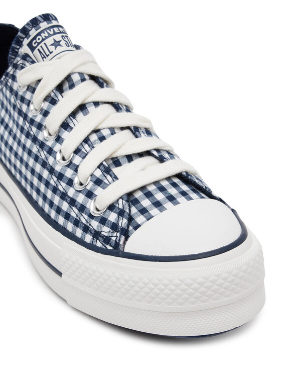 Converse Converse Modne superge Chuck Taylor All Star Lift Platform Gingham A13664C Mornarsko modra