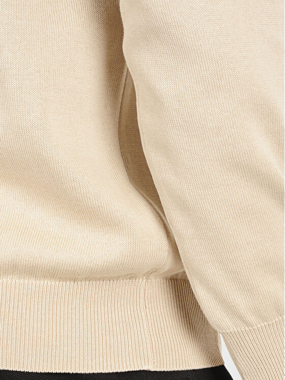 Evenemen Evenemen Sweter Round Neck Beige Beżowy Slim Fit