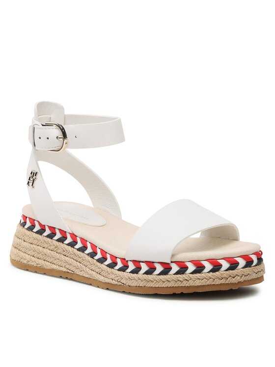 Tommy Hilfiger Tommy Hilfiger Εσπαντρίγιες Low Wedge Sandal FW0FW07080 Λευκό