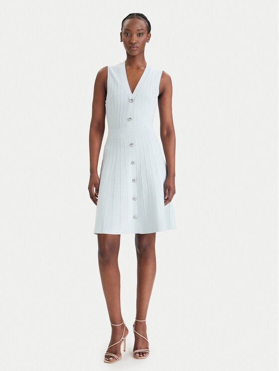 Guess Guess Trikotāžas kleita W6GK53 Z0658 Gaiši zils Regular Fit