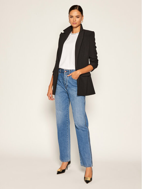 Victoria Victoria Beckham Victoria Victoria Beckham Relaxed Fit džíny 2320DJE001376A Tmavomodrá Relaxed Fit