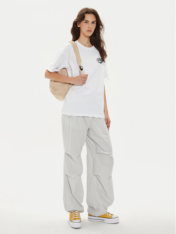 Converse Converse Marškinėliai W Festival Music Girl Tee 10026373-A03 Balta Regular Fit