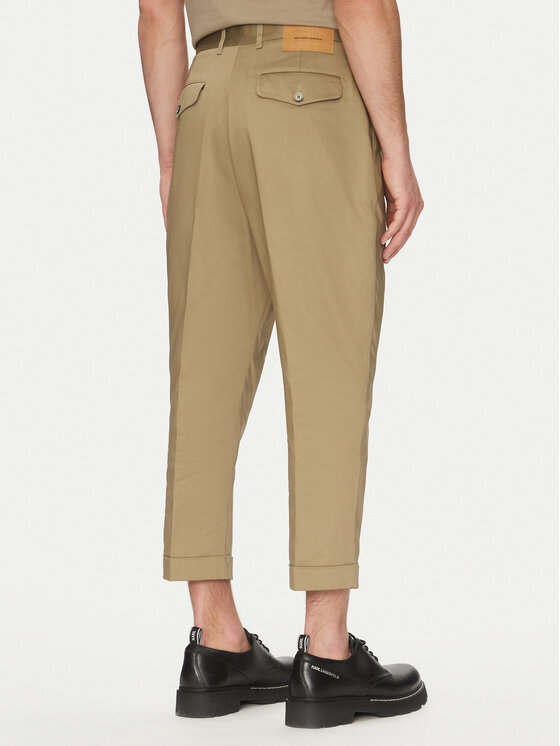AMI PARIS AMI PARIS Παντελόνι υφασμάτινο HTR121.CO0103 Χακί Oversize