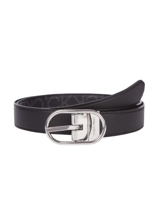 Calvin Klein Calvin Klein Pasek Damski DWUSTRONNY PASEK DAMSKI ROUND Czarny