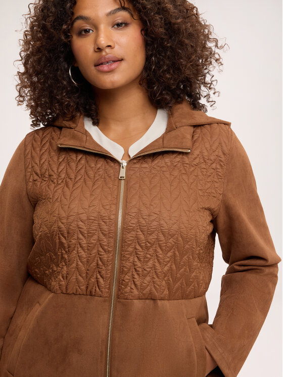 Fiorella Rubino Fiorella Rubino Giubbotto piumino F091T001530N022 Marrone Flared Fit