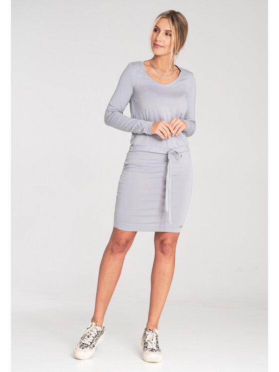 FIGL FIGL Sukienka codzienna M1049 Szary Casual Fit