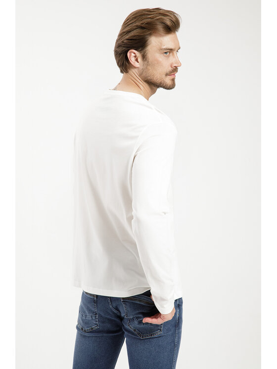 Cross Jeans Cross Jeans Longsleeve 15859-028 Beżowy Regular Fit