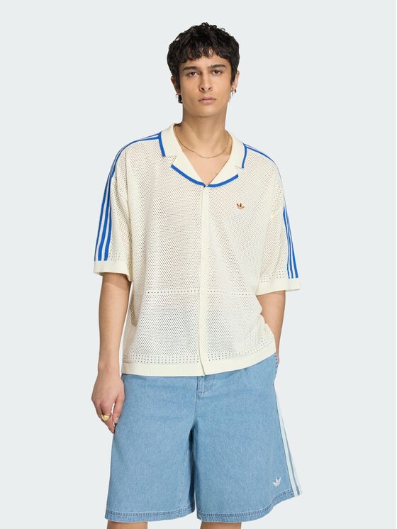 adidas adidas Koszula 164526 Kremowy Loose Fit
