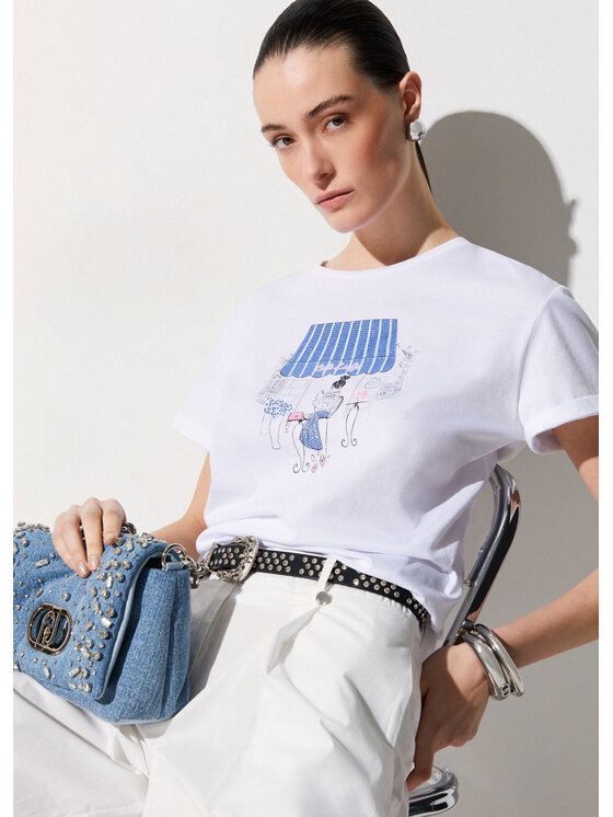 Liu Jo Liu Jo T-shirt WA6502JS923P9411 Bianco Regular Fit
