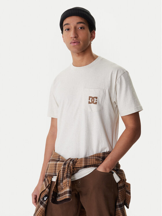 DC Shoes DC Shoes T-Shirt Star Pocket ADYZT05377 Beige Regular Fit