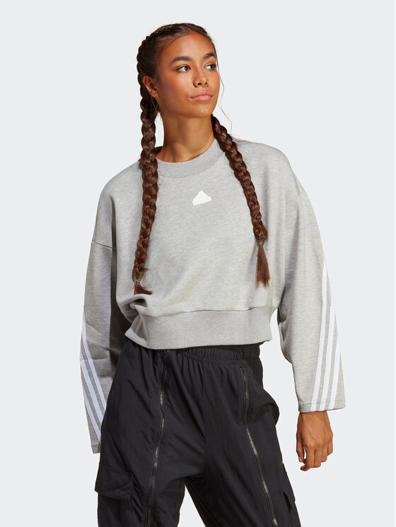 adidas Bluză Future Icons 3-Stripes Sweatshirt IB8496 Gri Loose Fit
