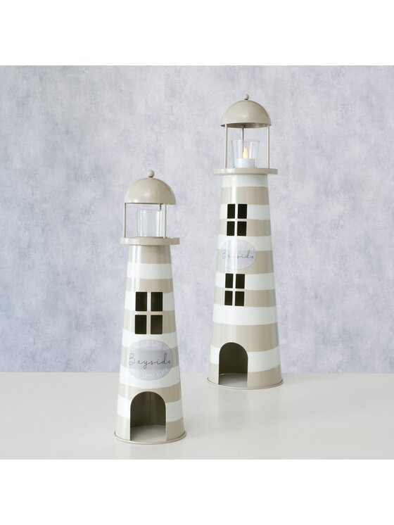 MIAhome MIAhome Zestaw 2 latarni morskich 57x15,7 cm FARO Beżowy