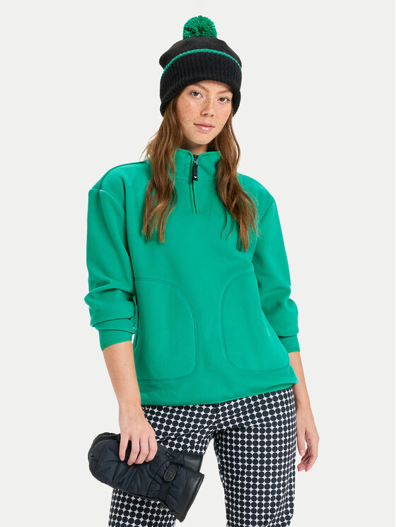 Roxy Roxy Felpa di pile Moonrising ERJFT04972 Verde Regular Fit